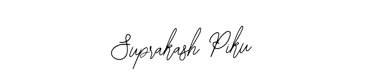 How to make Suprakash Piku signature? Bearetta-2O07w is a professional autograph style. Create handwritten signature for Suprakash Piku name. Suprakash Piku signature style 12 images and pictures png