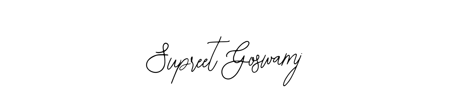 Also You can easily find your signature by using the search form. We will create Supreet Goswamj name handwritten signature images for you free of cost using Bearetta-2O07w sign style. Supreet Goswamj signature style 12 images and pictures png