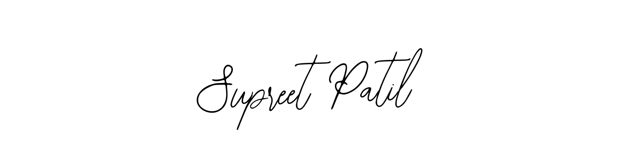 You should practise on your own different ways (Bearetta-2O07w) to write your name (Supreet Patil) in signature. don't let someone else do it for you. Supreet Patil signature style 12 images and pictures png