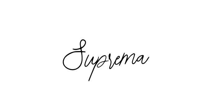 Design your own signature with our free online signature maker. With this signature software, you can create a handwritten (Bearetta-2O07w) signature for name Suprema. Suprema signature style 12 images and pictures png
