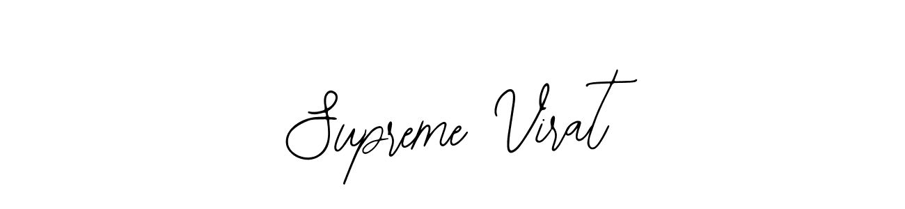 You should practise on your own different ways (Bearetta-2O07w) to write your name (Supreme Virat) in signature. don't let someone else do it for you. Supreme Virat signature style 12 images and pictures png
