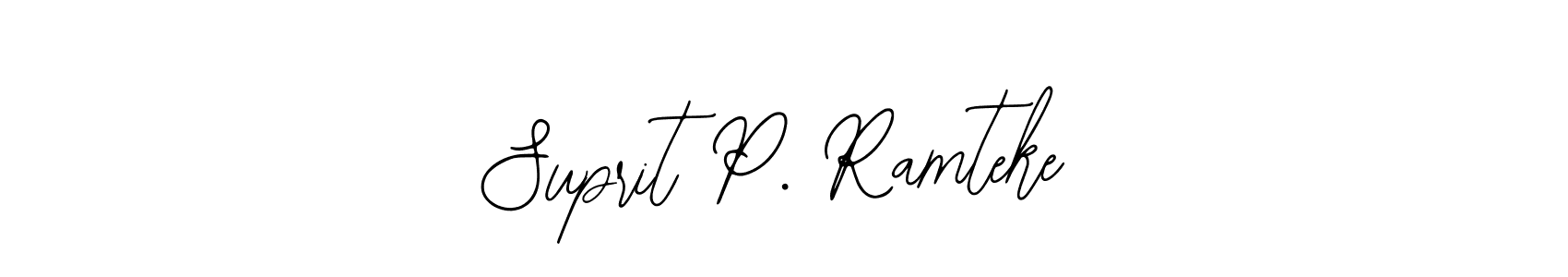 How to make Suprit P. Ramteke name signature. Use Bearetta-2O07w style for creating short signs online. This is the latest handwritten sign. Suprit P. Ramteke signature style 12 images and pictures png