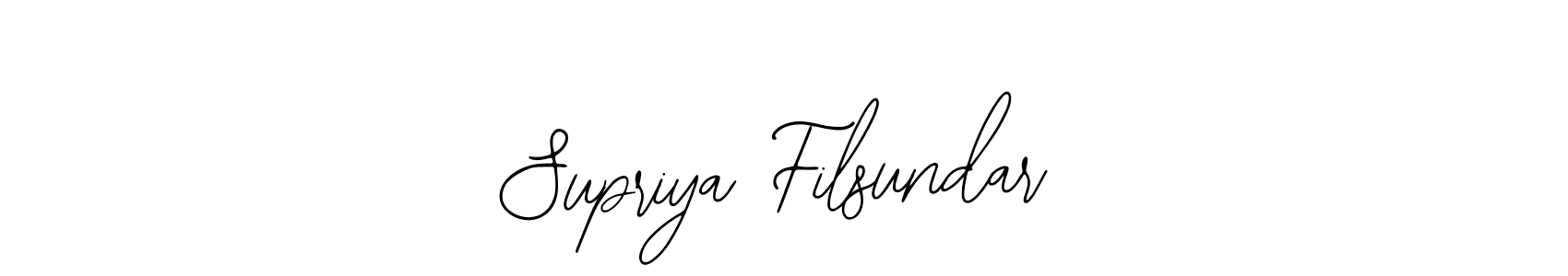 Also You can easily find your signature by using the search form. We will create Supriya Filsundar name handwritten signature images for you free of cost using Bearetta-2O07w sign style. Supriya Filsundar signature style 12 images and pictures png