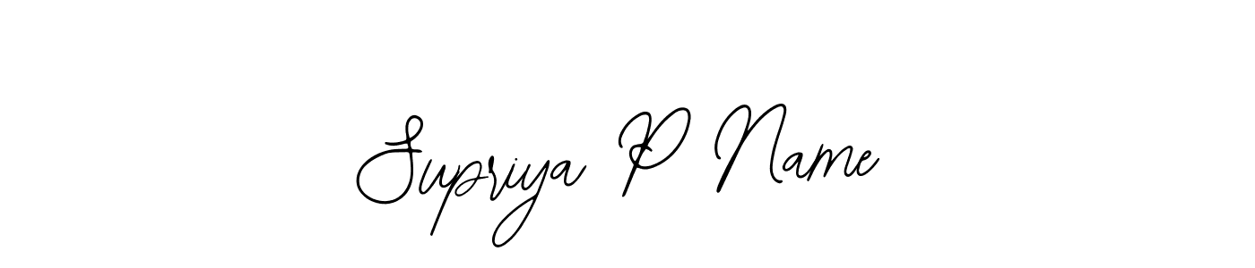 Also You can easily find your signature by using the search form. We will create Supriya P Name name handwritten signature images for you free of cost using Bearetta-2O07w sign style. Supriya P Name signature style 12 images and pictures png