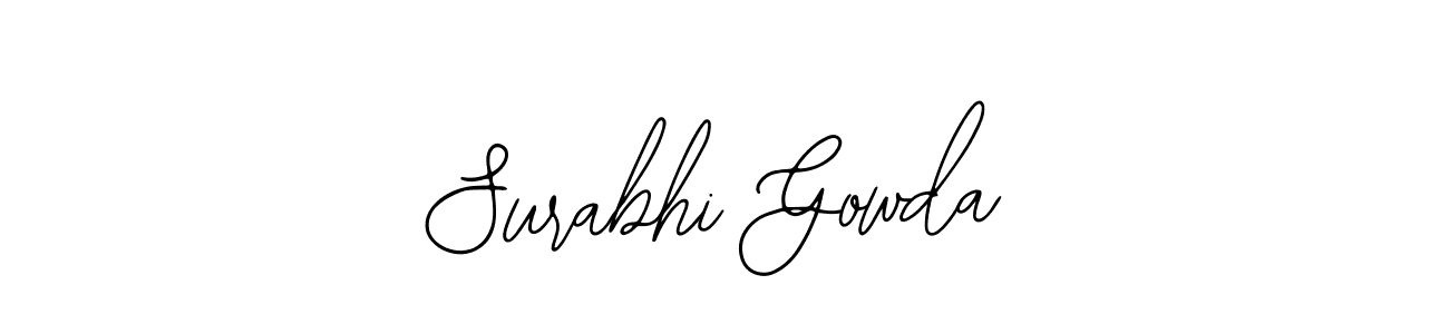 You should practise on your own different ways (Bearetta-2O07w) to write your name (Surabhi Gowda) in signature. don't let someone else do it for you. Surabhi Gowda signature style 12 images and pictures png