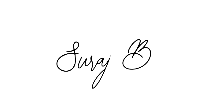 How to make Suraj B name signature. Use Bearetta-2O07w style for creating short signs online. This is the latest handwritten sign. Suraj B signature style 12 images and pictures png