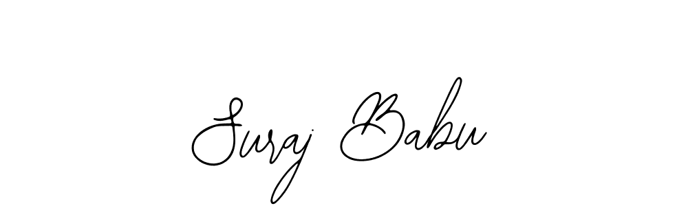 You should practise on your own different ways (Bearetta-2O07w) to write your name (Suraj Babu) in signature. don't let someone else do it for you. Suraj Babu signature style 12 images and pictures png