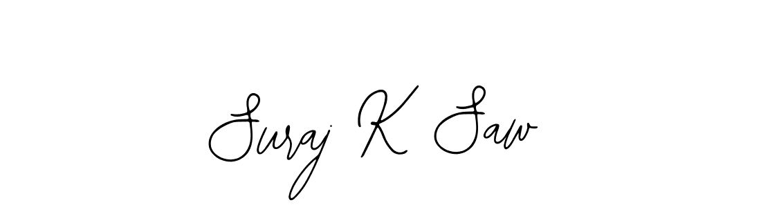 How to make Suraj K Saw name signature. Use Bearetta-2O07w style for creating short signs online. This is the latest handwritten sign. Suraj K Saw signature style 12 images and pictures png