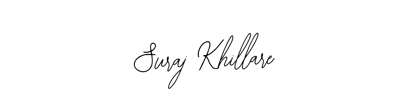 You should practise on your own different ways (Bearetta-2O07w) to write your name (Suraj Khillare) in signature. don't let someone else do it for you. Suraj Khillare signature style 12 images and pictures png