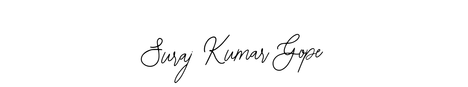 How to make Suraj Kumar Gope name signature. Use Bearetta-2O07w style for creating short signs online. This is the latest handwritten sign. Suraj Kumar Gope signature style 12 images and pictures png