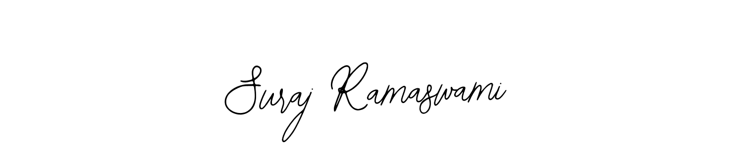 You should practise on your own different ways (Bearetta-2O07w) to write your name (Suraj Ramaswami) in signature. don't let someone else do it for you. Suraj Ramaswami signature style 12 images and pictures png