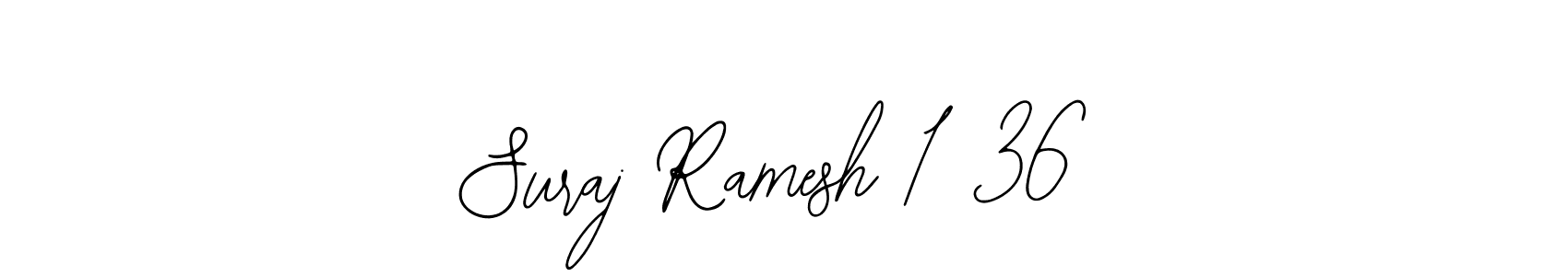 How to make Suraj Ramesh 1836 name signature. Use Bearetta-2O07w style for creating short signs online. This is the latest handwritten sign. Suraj Ramesh 1836 signature style 12 images and pictures png