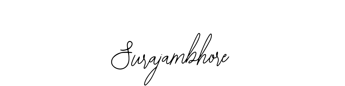 Also You can easily find your signature by using the search form. We will create Surajambhore name handwritten signature images for you free of cost using Bearetta-2O07w sign style. Surajambhore signature style 12 images and pictures png