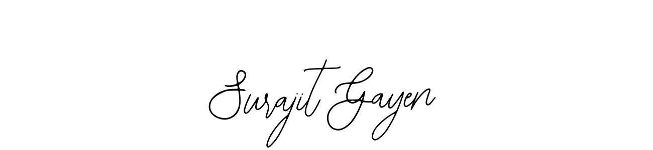 The best way (Bearetta-2O07w) to make a short signature is to pick only two or three words in your name. The name Surajit Gayen include a total of six letters. For converting this name. Surajit Gayen signature style 12 images and pictures png