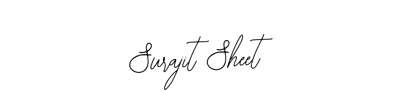 How to make Surajit Sheet name signature. Use Bearetta-2O07w style for creating short signs online. This is the latest handwritten sign. Surajit Sheet signature style 12 images and pictures png