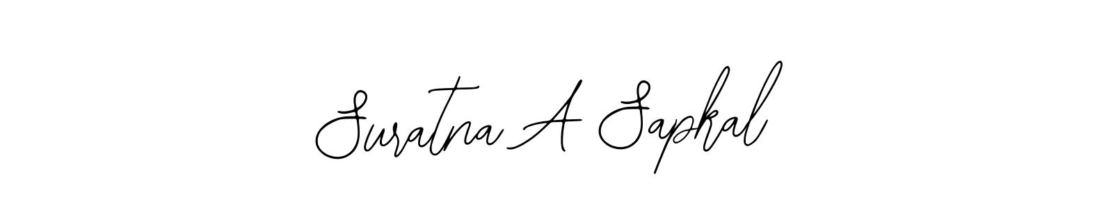 Make a beautiful signature design for name Suratna A Sapkal. With this signature (Bearetta-2O07w) style, you can create a handwritten signature for free. Suratna A Sapkal signature style 12 images and pictures png