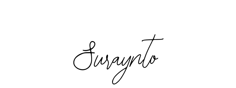 How to make Suraynto signature? Bearetta-2O07w is a professional autograph style. Create handwritten signature for Suraynto name. Suraynto signature style 12 images and pictures png