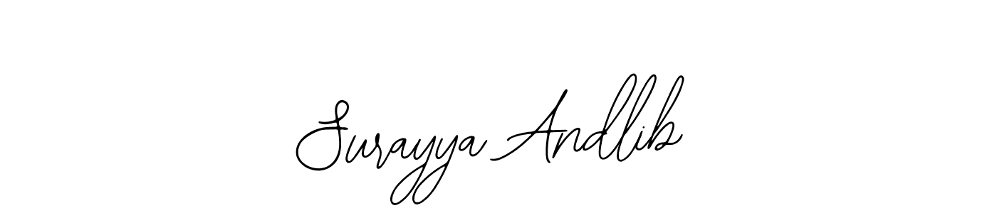 You can use this online signature creator to create a handwritten signature for the name Surayya Andlib. This is the best online autograph maker. Surayya Andlib signature style 12 images and pictures png