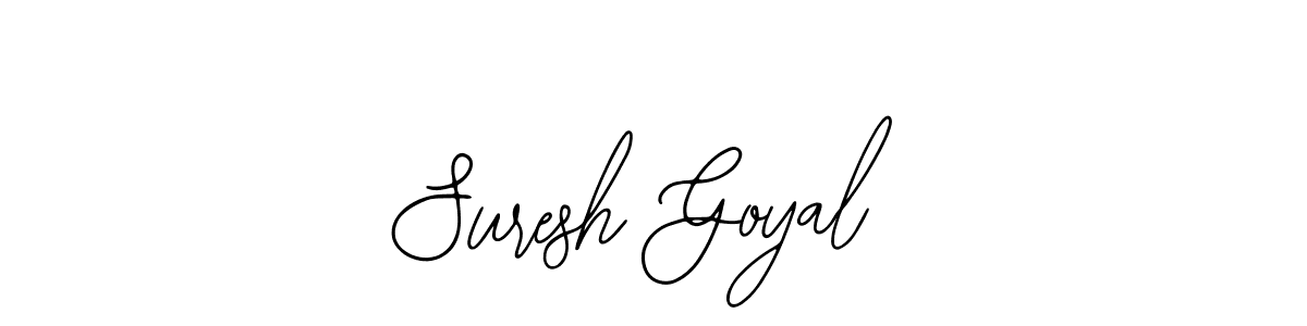 You should practise on your own different ways (Bearetta-2O07w) to write your name (Suresh Goyal) in signature. don't let someone else do it for you. Suresh Goyal signature style 12 images and pictures png