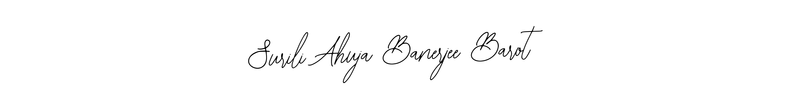 Make a beautiful signature design for name Surili Ahuja Banerjee Barot. With this signature (Bearetta-2O07w) style, you can create a handwritten signature for free. Surili Ahuja Banerjee Barot signature style 12 images and pictures png