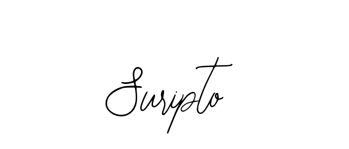 How to make Suripto name signature. Use Bearetta-2O07w style for creating short signs online. This is the latest handwritten sign. Suripto signature style 12 images and pictures png
