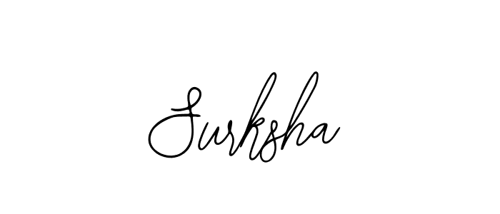 How to make Surksha name signature. Use Bearetta-2O07w style for creating short signs online. This is the latest handwritten sign. Surksha signature style 12 images and pictures png