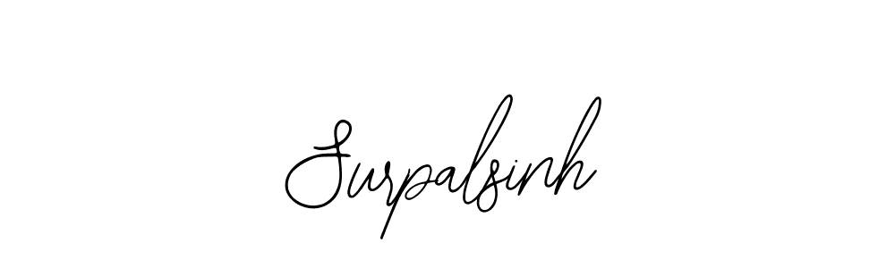 How to make Surpalsinh name signature. Use Bearetta-2O07w style for creating short signs online. This is the latest handwritten sign. Surpalsinh signature style 12 images and pictures png