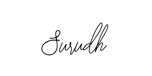 Use a signature maker to create a handwritten signature online. With this signature software, you can design (Bearetta-2O07w) your own signature for name Surudh. Surudh signature style 12 images and pictures png