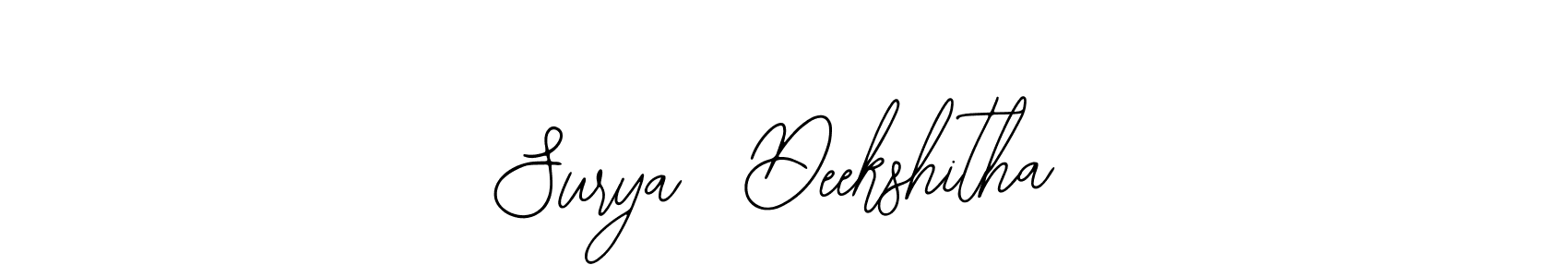 if you are searching for the best signature style for your name Surya  Deekshitha. so please give up your signature search. here we have designed multiple signature styles  using Bearetta-2O07w. Surya  Deekshitha signature style 12 images and pictures png