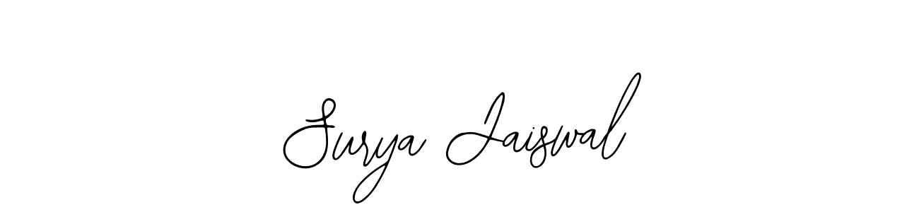 The best way (Bearetta-2O07w) to make a short signature is to pick only two or three words in your name. The name Surya Jaiswal include a total of six letters. For converting this name. Surya Jaiswal signature style 12 images and pictures png