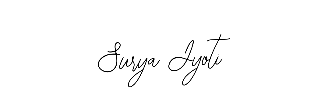 How to make Surya Jyoti name signature. Use Bearetta-2O07w style for creating short signs online. This is the latest handwritten sign. Surya Jyoti signature style 12 images and pictures png