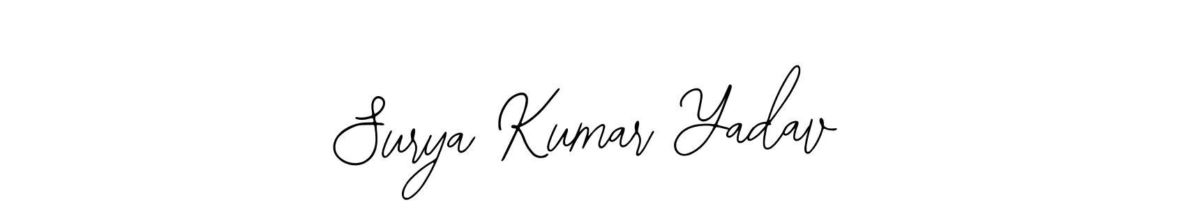 You should practise on your own different ways (Bearetta-2O07w) to write your name (Surya Kumar Yadav) in signature. don't let someone else do it for you. Surya Kumar Yadav signature style 12 images and pictures png