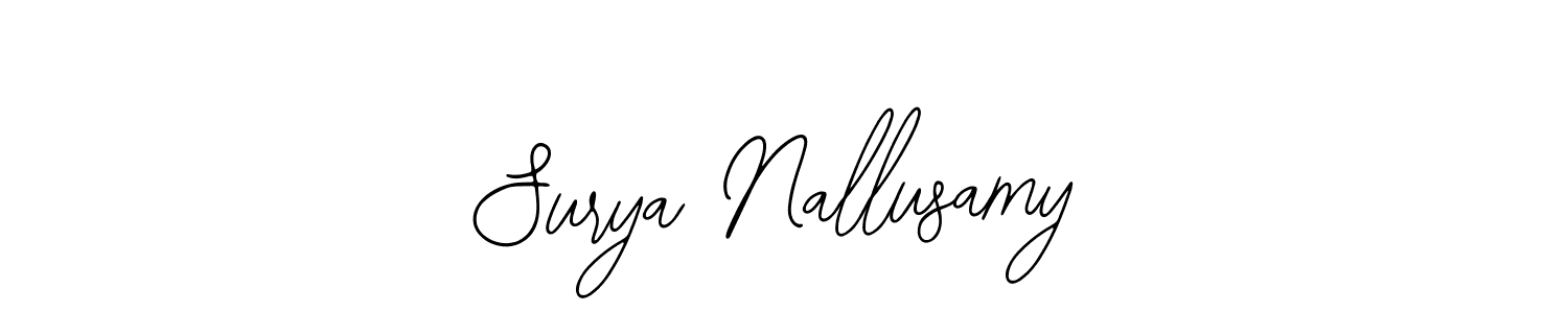 How to make Surya Nallusamy name signature. Use Bearetta-2O07w style for creating short signs online. This is the latest handwritten sign. Surya Nallusamy signature style 12 images and pictures png