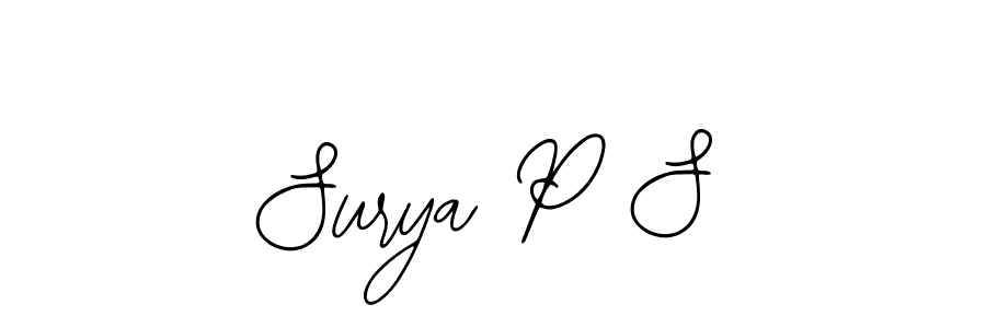 Make a beautiful signature design for name Surya P S. Use this online signature maker to create a handwritten signature for free. Surya P S signature style 12 images and pictures png