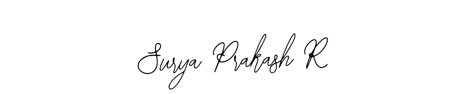 This is the best signature style for the Surya Prakash R name. Also you like these signature font (Bearetta-2O07w). Mix name signature. Surya Prakash R signature style 12 images and pictures png