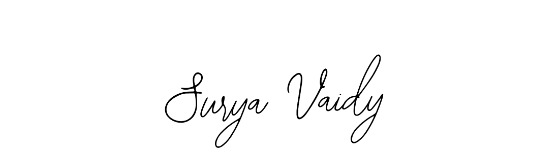 You should practise on your own different ways (Bearetta-2O07w) to write your name (Surya Vaidy) in signature. don't let someone else do it for you. Surya Vaidy signature style 12 images and pictures png