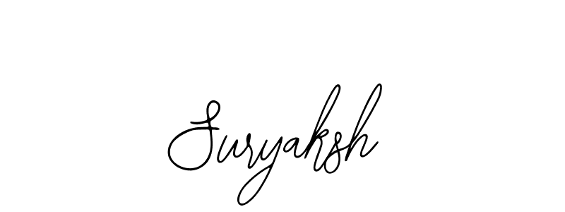 How to make Suryaksh name signature. Use Bearetta-2O07w style for creating short signs online. This is the latest handwritten sign. Suryaksh signature style 12 images and pictures png