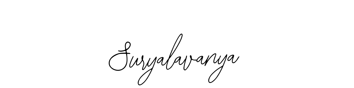 How to make Suryalavanya name signature. Use Bearetta-2O07w style for creating short signs online. This is the latest handwritten sign. Suryalavanya signature style 12 images and pictures png