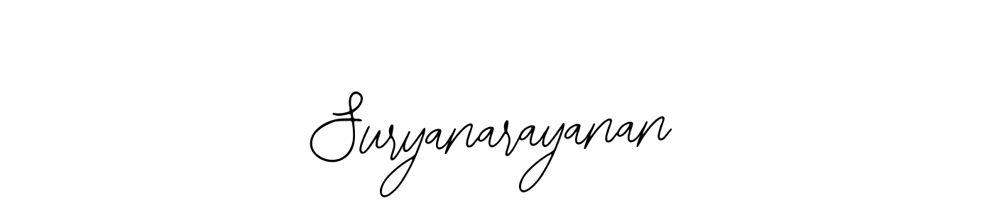 You should practise on your own different ways (Bearetta-2O07w) to write your name (Suryanarayanan) in signature. don't let someone else do it for you. Suryanarayanan signature style 12 images and pictures png