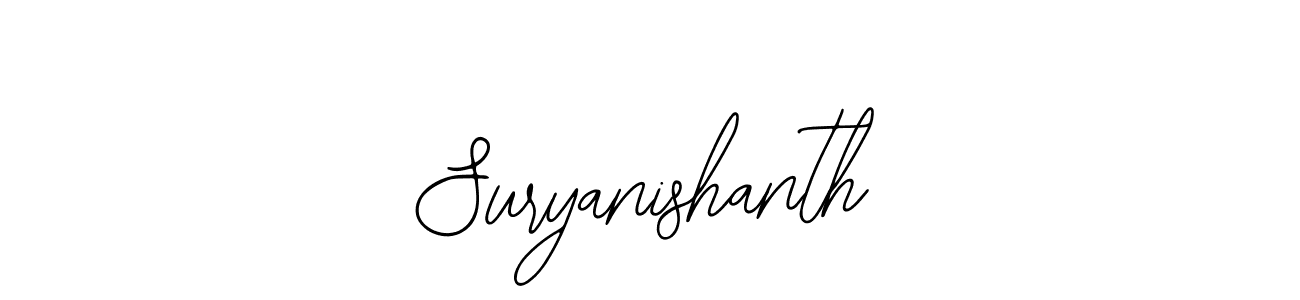 How to make Suryanishanth signature? Bearetta-2O07w is a professional autograph style. Create handwritten signature for Suryanishanth name. Suryanishanth signature style 12 images and pictures png