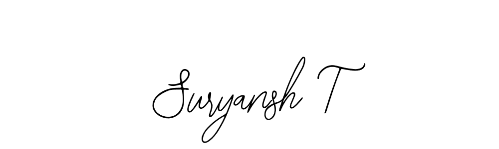 Create a beautiful signature design for name Suryansh T. With this signature (Bearetta-2O07w) fonts, you can make a handwritten signature for free. Suryansh T signature style 12 images and pictures png