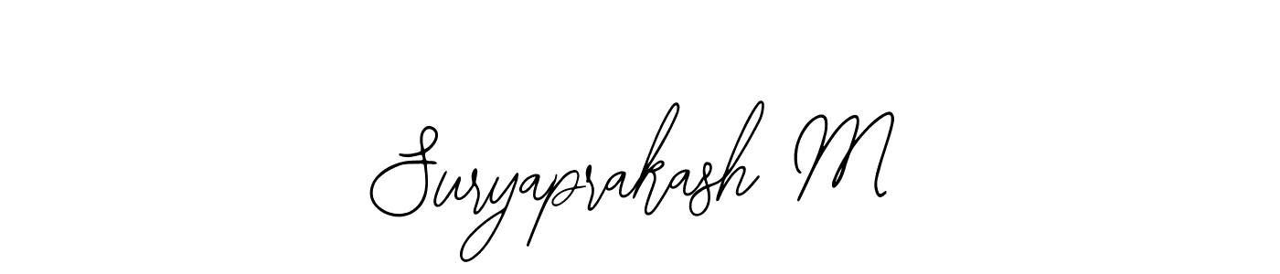 It looks lik you need a new signature style for name Suryaprakash M. Design unique handwritten (Bearetta-2O07w) signature with our free signature maker in just a few clicks. Suryaprakash M signature style 12 images and pictures png