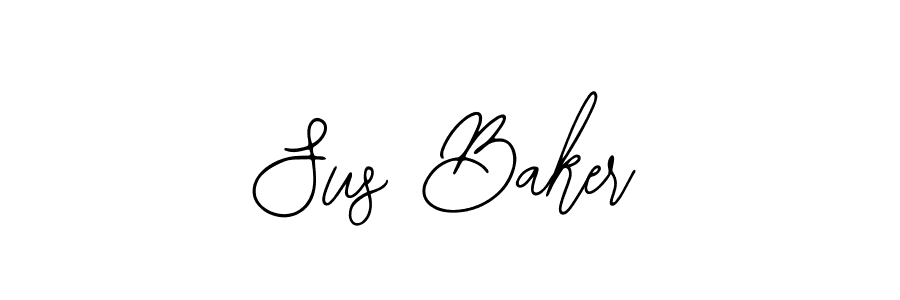 How to make Sus Baker name signature. Use Bearetta-2O07w style for creating short signs online. This is the latest handwritten sign. Sus Baker signature style 12 images and pictures png
