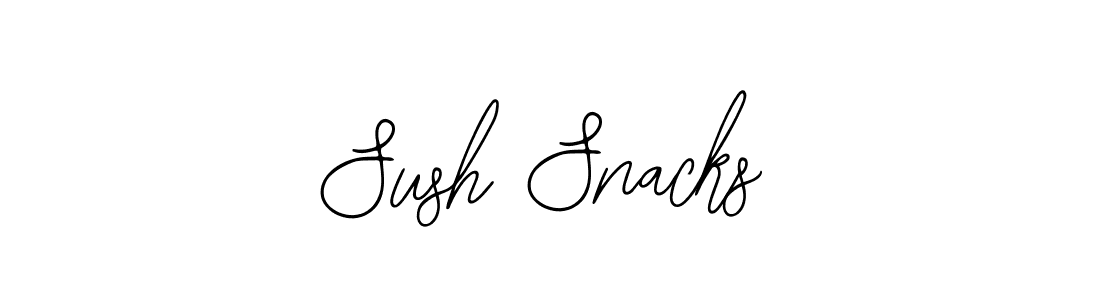 How to make Sush Snacks name signature. Use Bearetta-2O07w style for creating short signs online. This is the latest handwritten sign. Sush Snacks signature style 12 images and pictures png