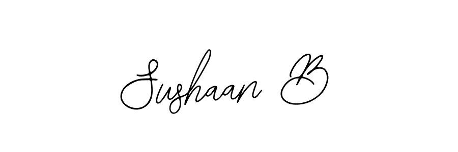 The best way (Bearetta-2O07w) to make a short signature is to pick only two or three words in your name. The name Sushaan B include a total of six letters. For converting this name. Sushaan B signature style 12 images and pictures png