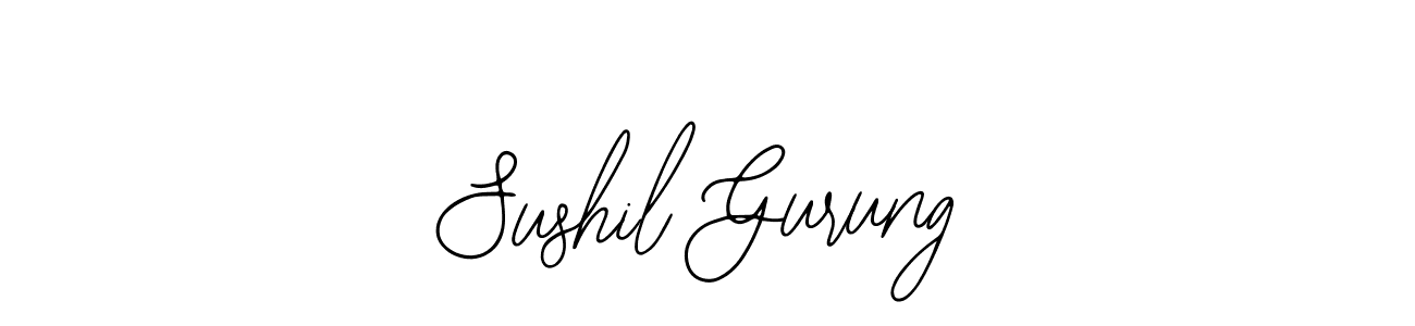 You should practise on your own different ways (Bearetta-2O07w) to write your name (Sushil Gurung) in signature. don't let someone else do it for you. Sushil Gurung signature style 12 images and pictures png