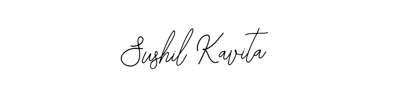 Similarly Bearetta-2O07w is the best handwritten signature design. Signature creator online .You can use it as an online autograph creator for name Sushil Kavita. Sushil Kavita signature style 12 images and pictures png