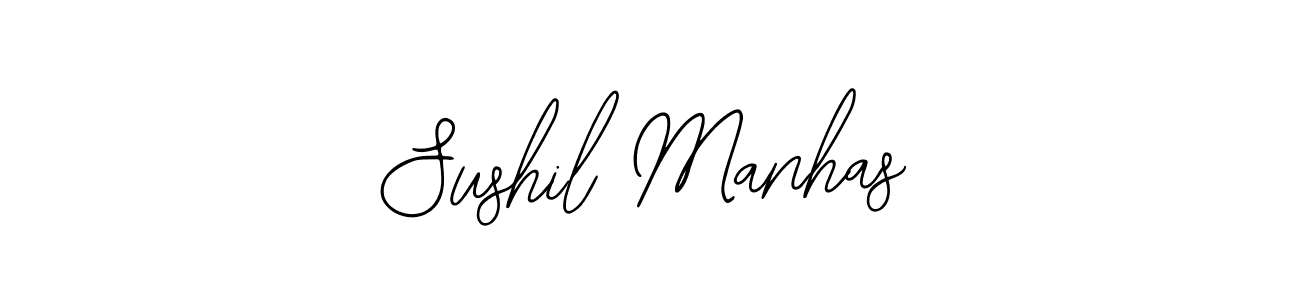 Bearetta-2O07w is a professional signature style that is perfect for those who want to add a touch of class to their signature. It is also a great choice for those who want to make their signature more unique. Get Sushil Manhas name to fancy signature for free. Sushil Manhas signature style 12 images and pictures png