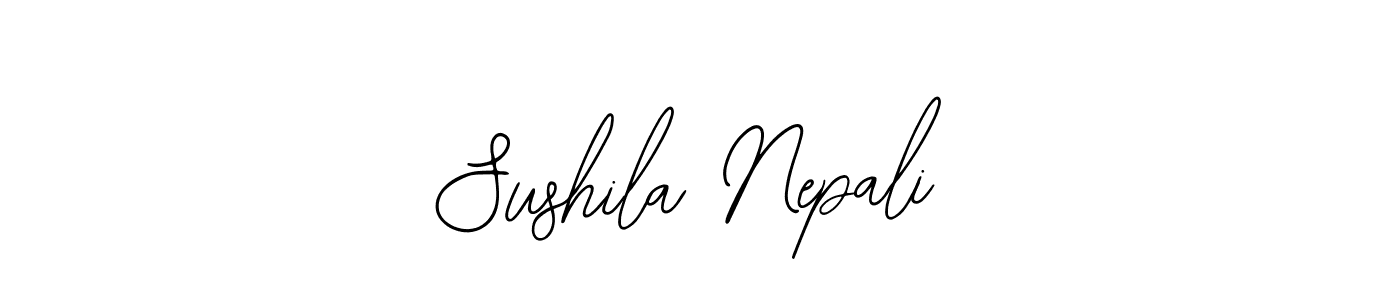 How to make Sushila Nepali name signature. Use Bearetta-2O07w style for creating short signs online. This is the latest handwritten sign. Sushila Nepali signature style 12 images and pictures png