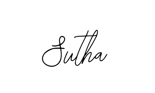 Design your own signature with our free online signature maker. With this signature software, you can create a handwritten (Bearetta-2O07w) signature for name Sutha. Sutha signature style 12 images and pictures png